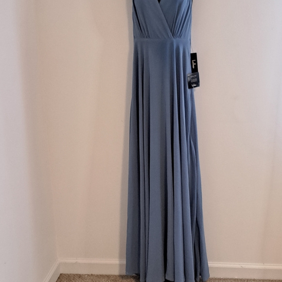Lulu's Dance The Night Away Slaye Blue Backless Dress Misses Sizw Medium NWT - Picture 5 of 15